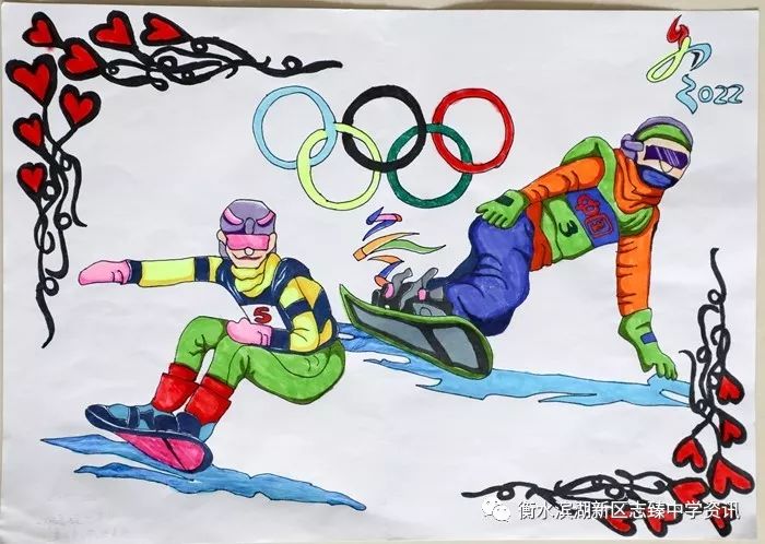 冬奥项目我知道绘画图片